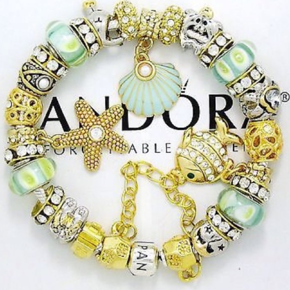 🌺New yellow bling heart lock & key bead charm diy - Picture 3 of 8